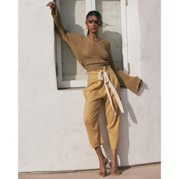 Cult Gaia Judith Linen-Blend Pants Sz XS - Picture 3 of 9